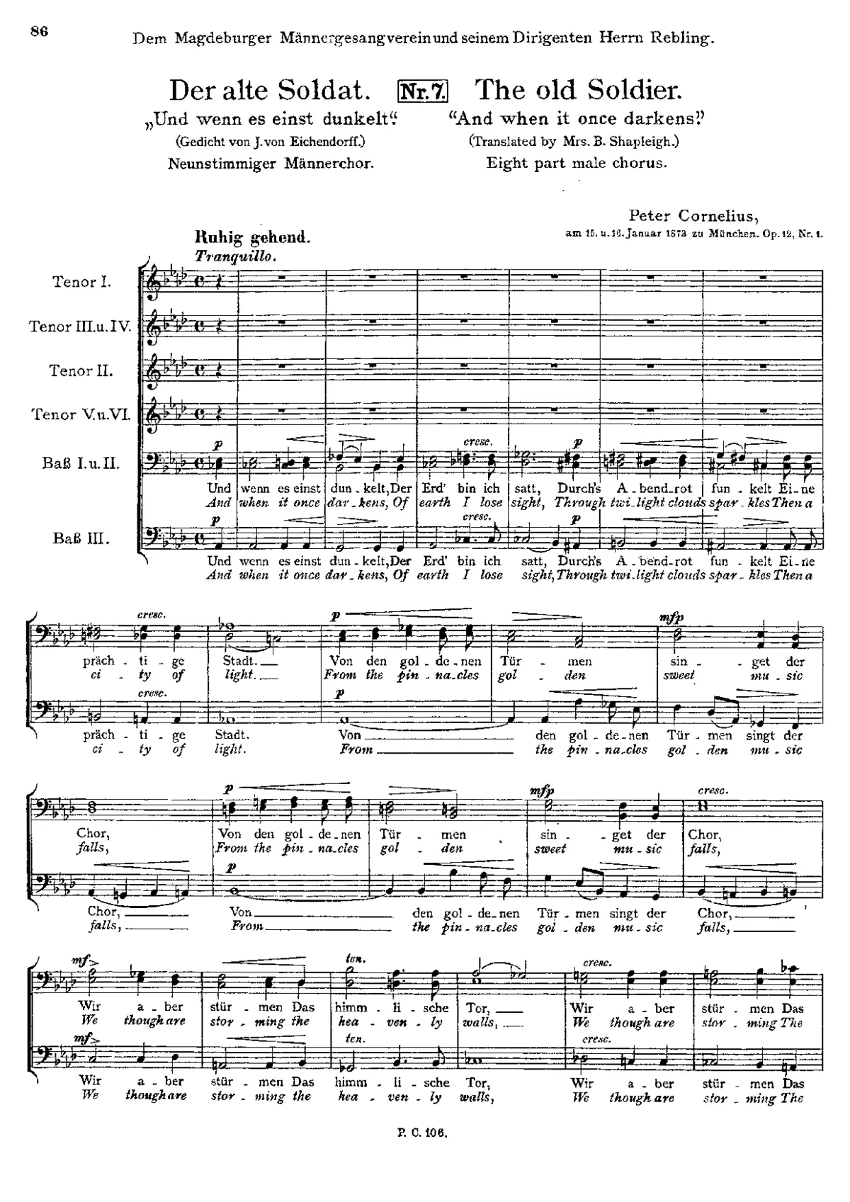 3 Männerchöre - Page 1