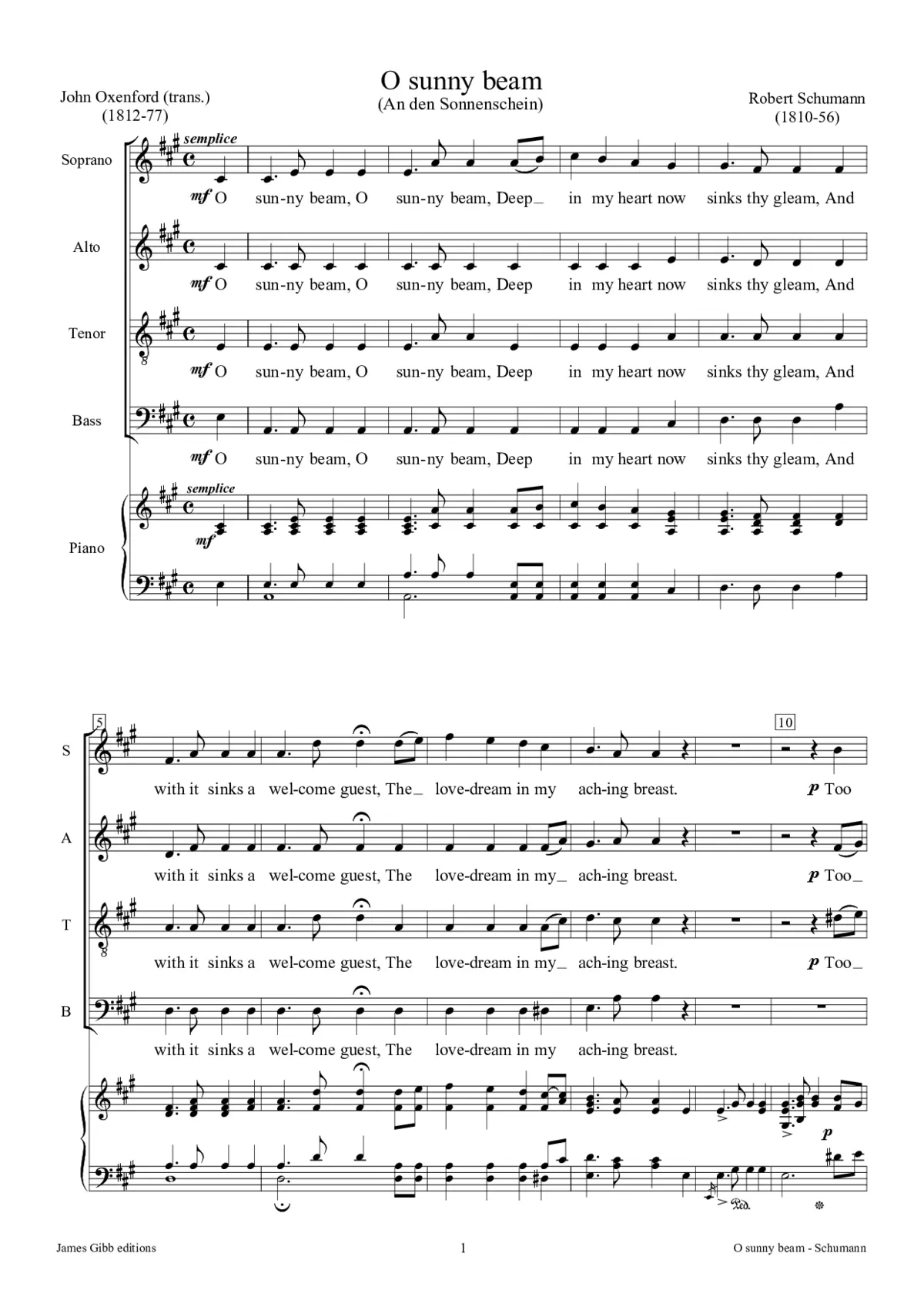 An den Sonnenschein, Op. 36 No 4 - Page 1