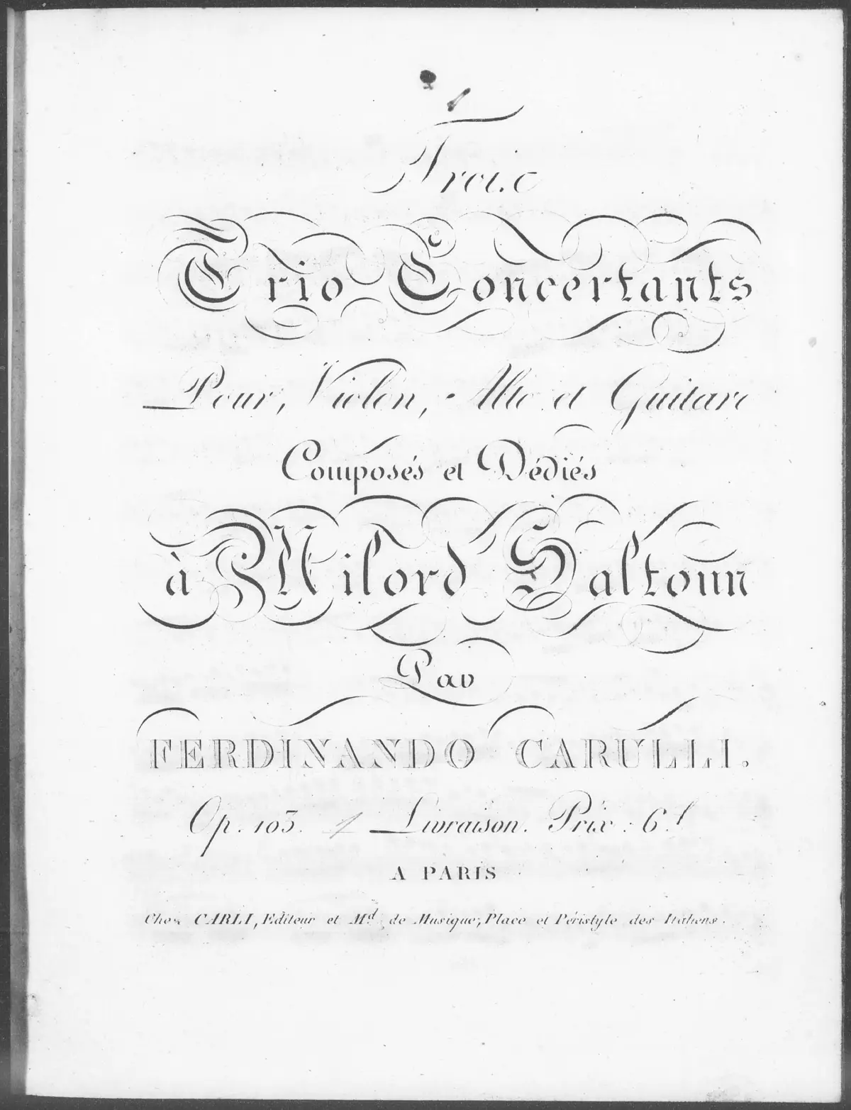 3 Trio Concertants pour Violin, Alto et Guitare - Page 1