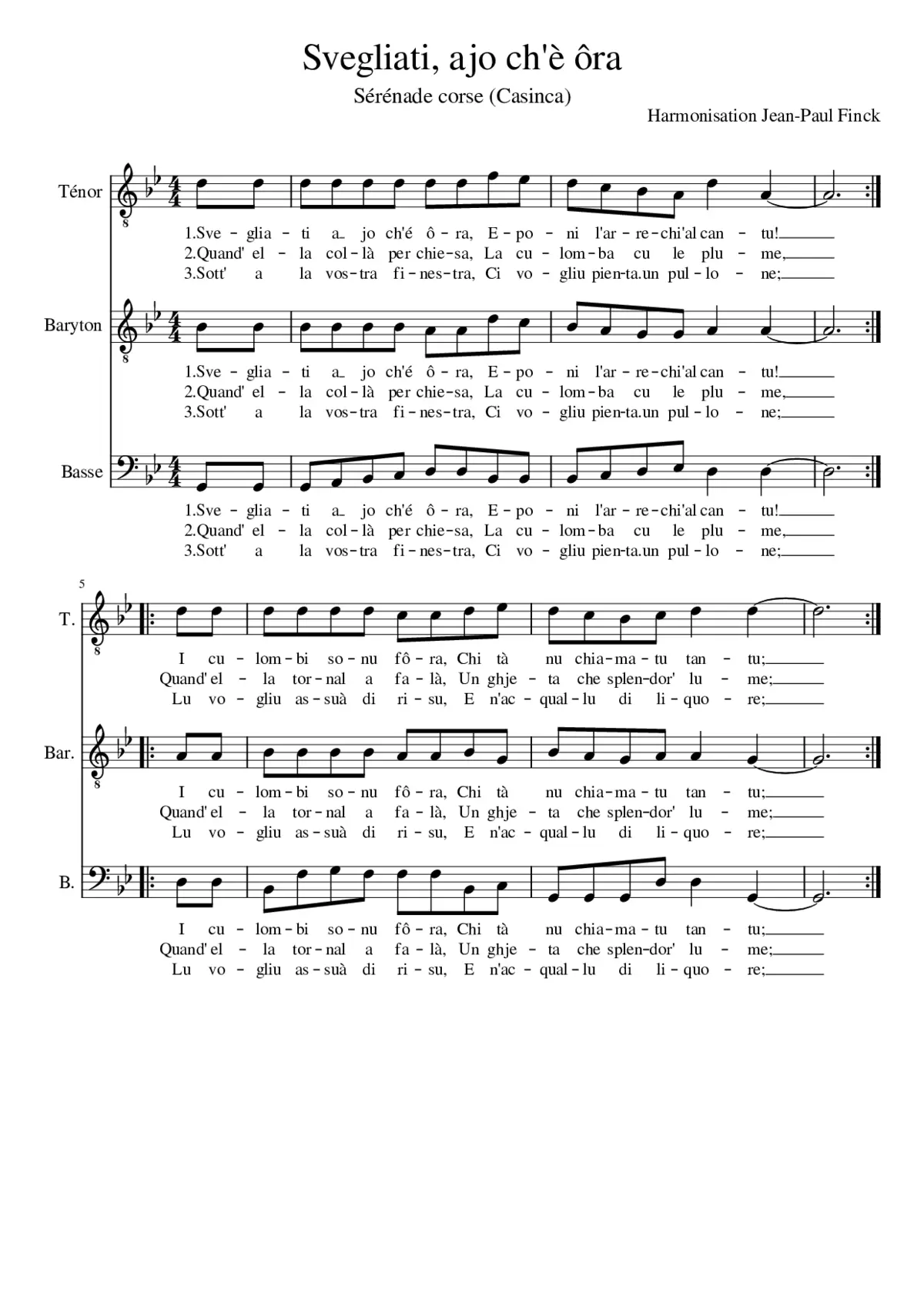 Svegliati ajo ch'è ôra - Page 1