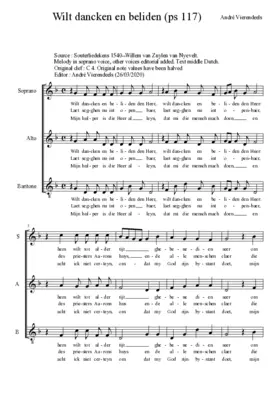 Wilt dancken en beliden