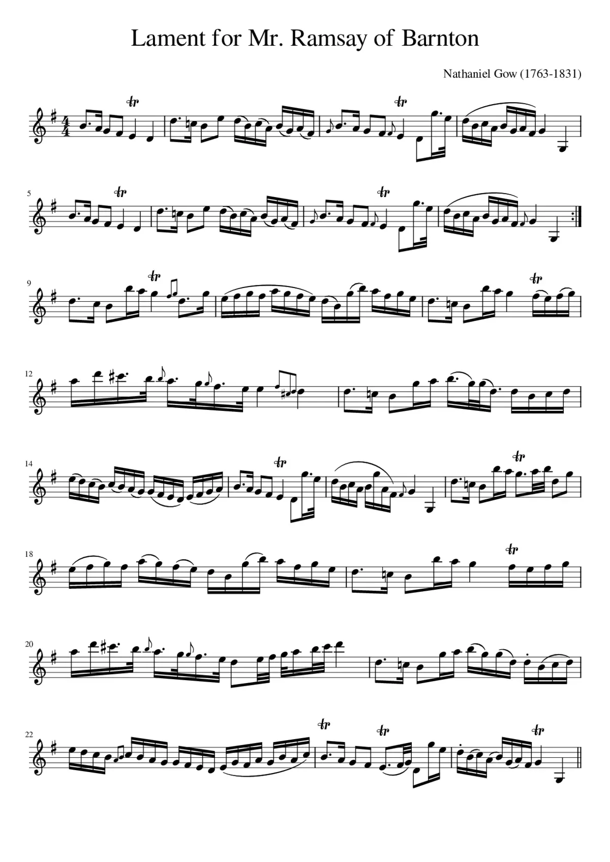 Lament for Mr. Ramsay of Barnton - Page 1