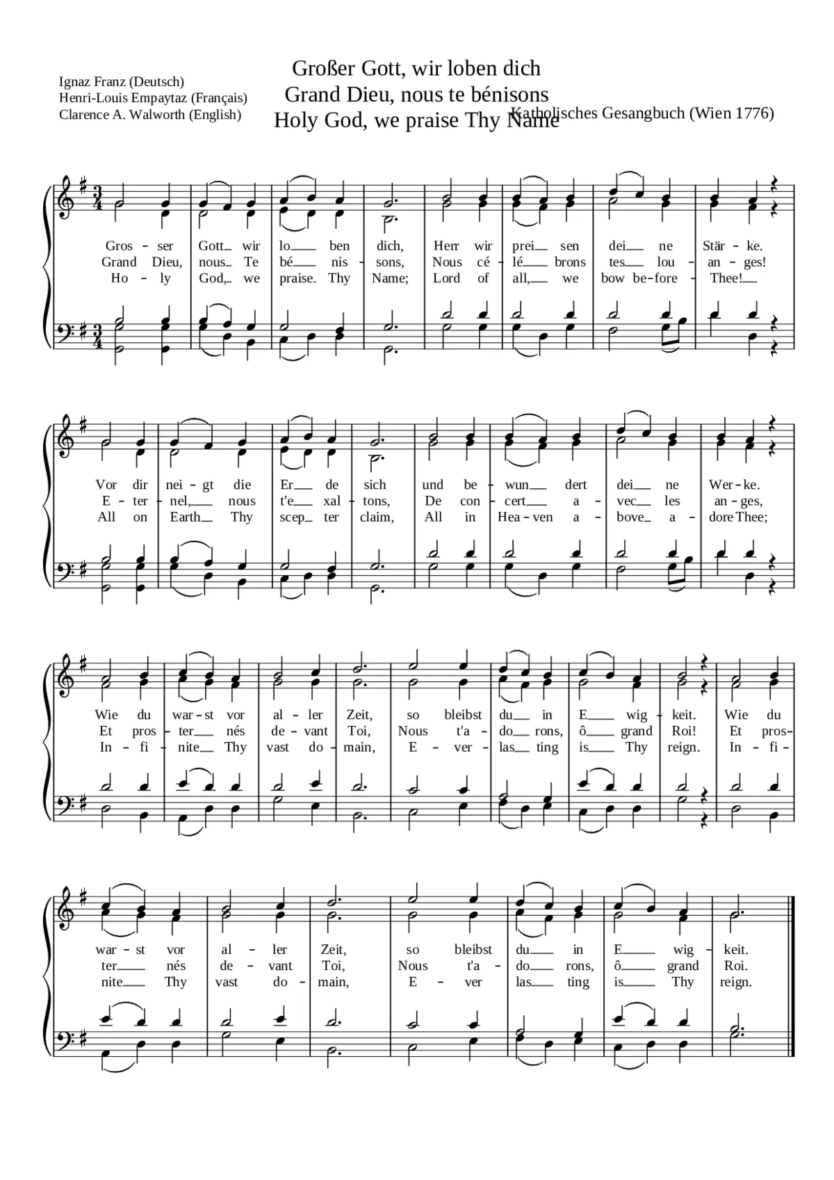 Herr Gott dich loben alle wir BWV 130 - Page 1