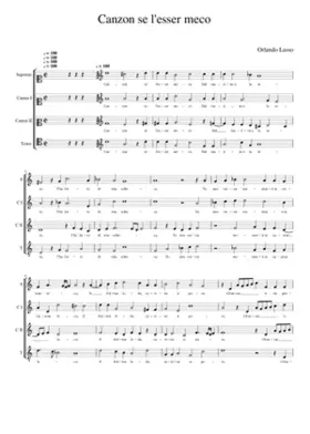 Canzon se l'esser meco