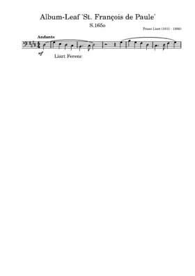 Album-Leaf 'St. François de Paule', S.165o