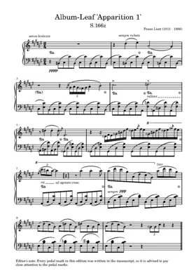 Album-Leaf 'Apparition 1', S.166z