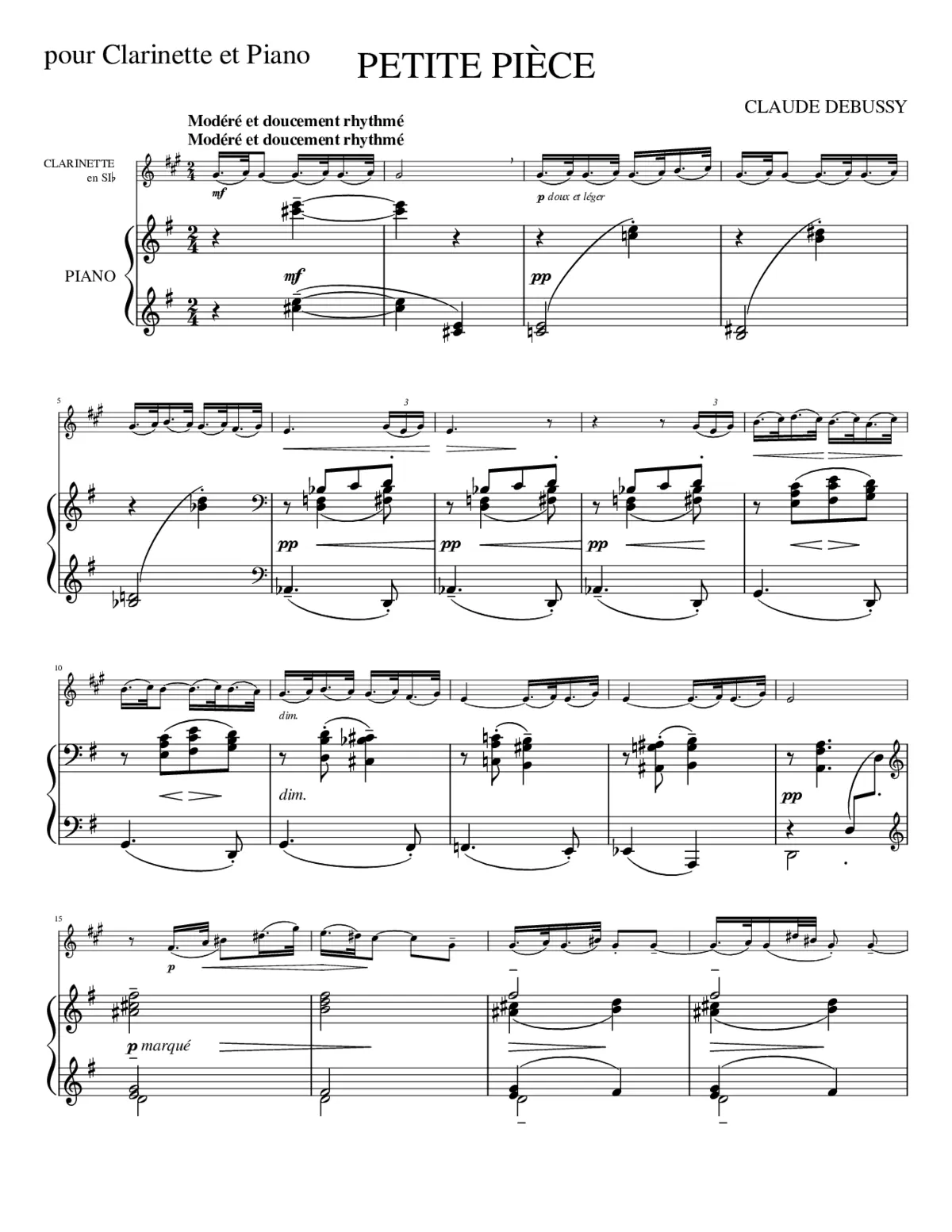 Petite pièce - Page 1