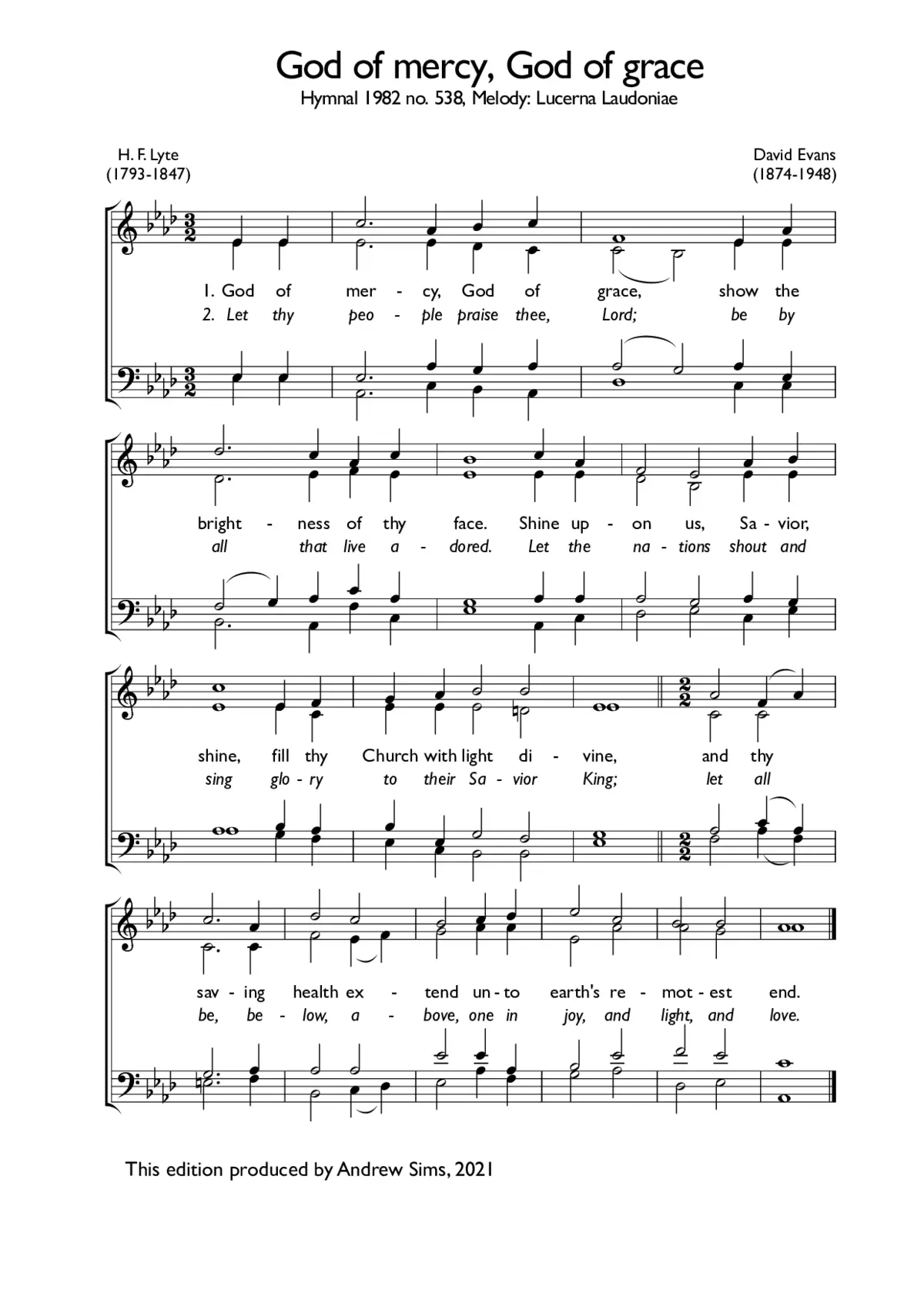 God of mercy, God of grace - Page 1