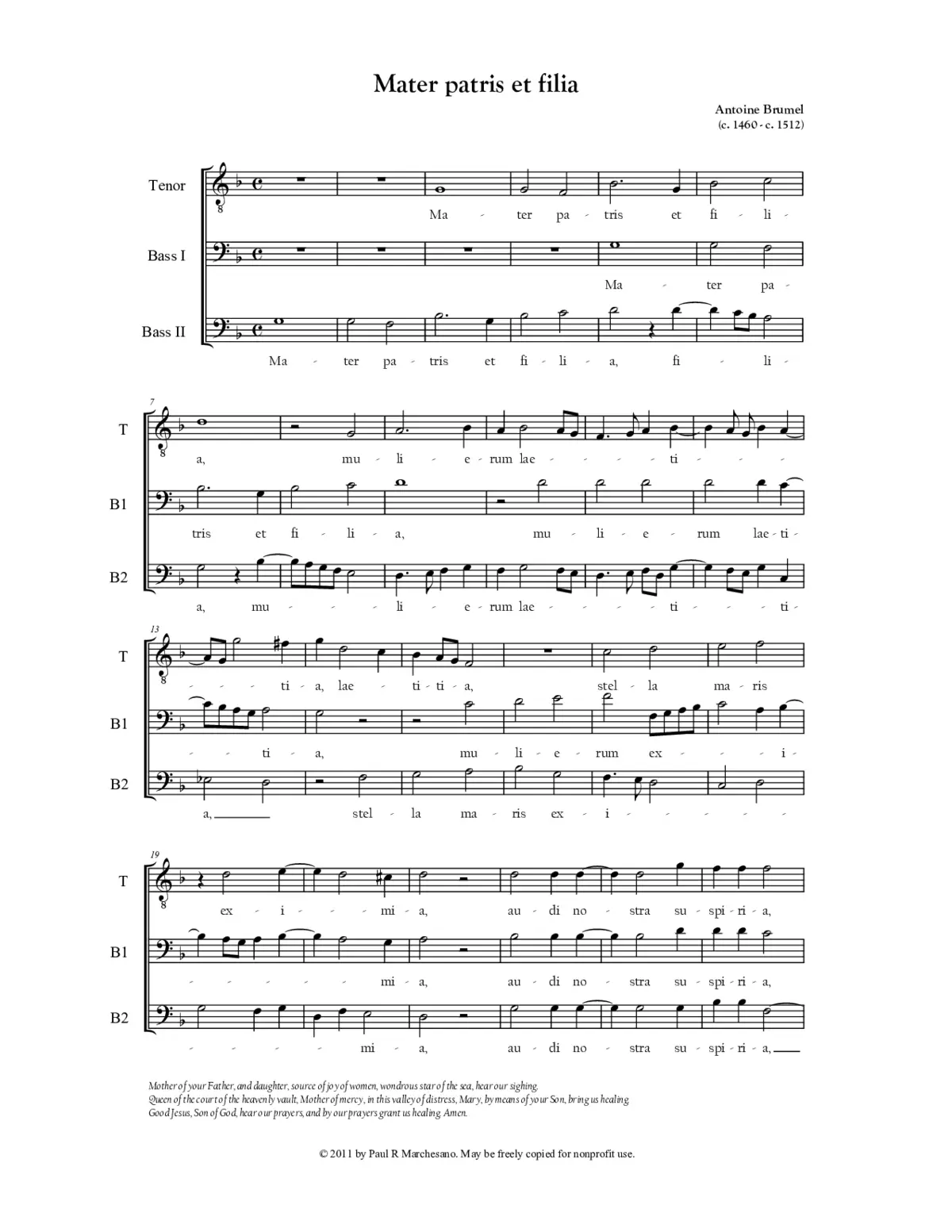 Mater patris et filia - Page 1