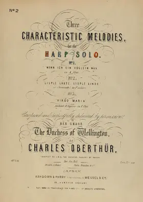 3 characteristic melodies for the harp solo