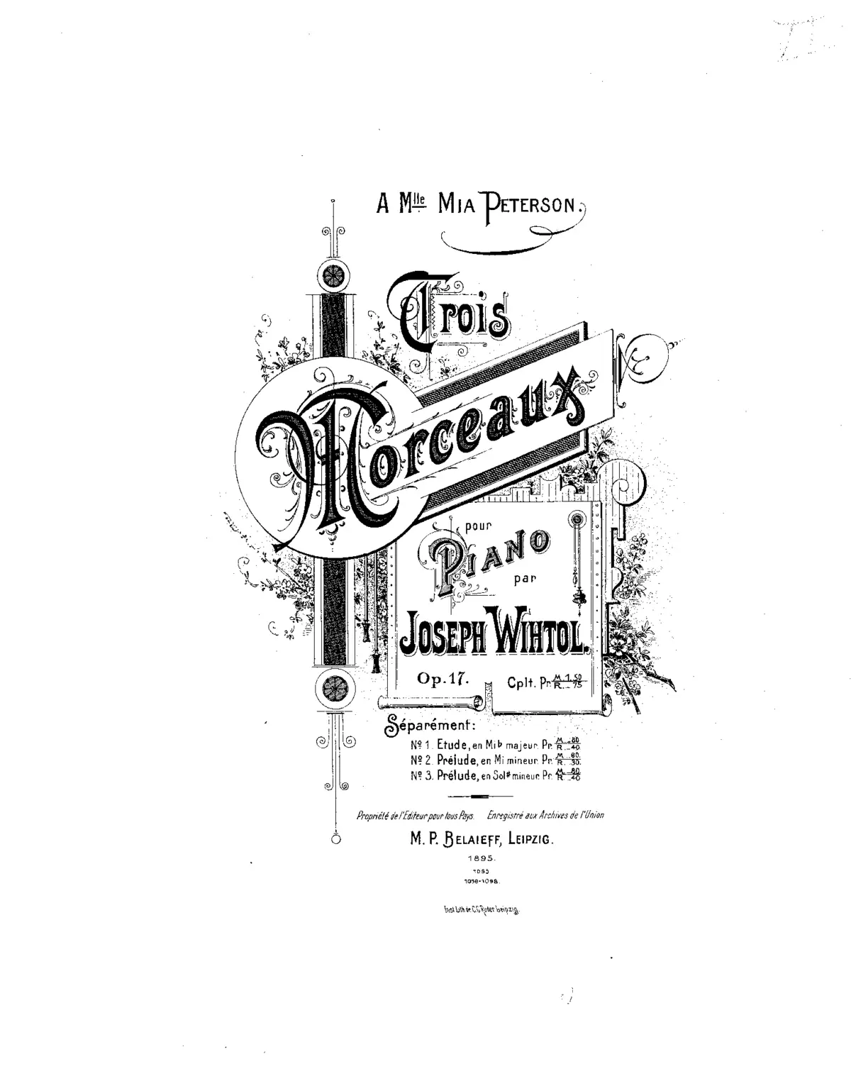 3 Pieces, Op.17 - Page 1
