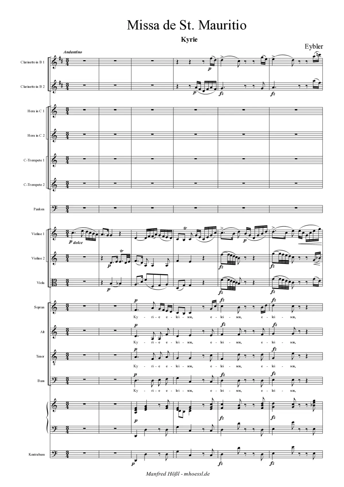 Missa No. 2 de St. Mauritio - Page 1
