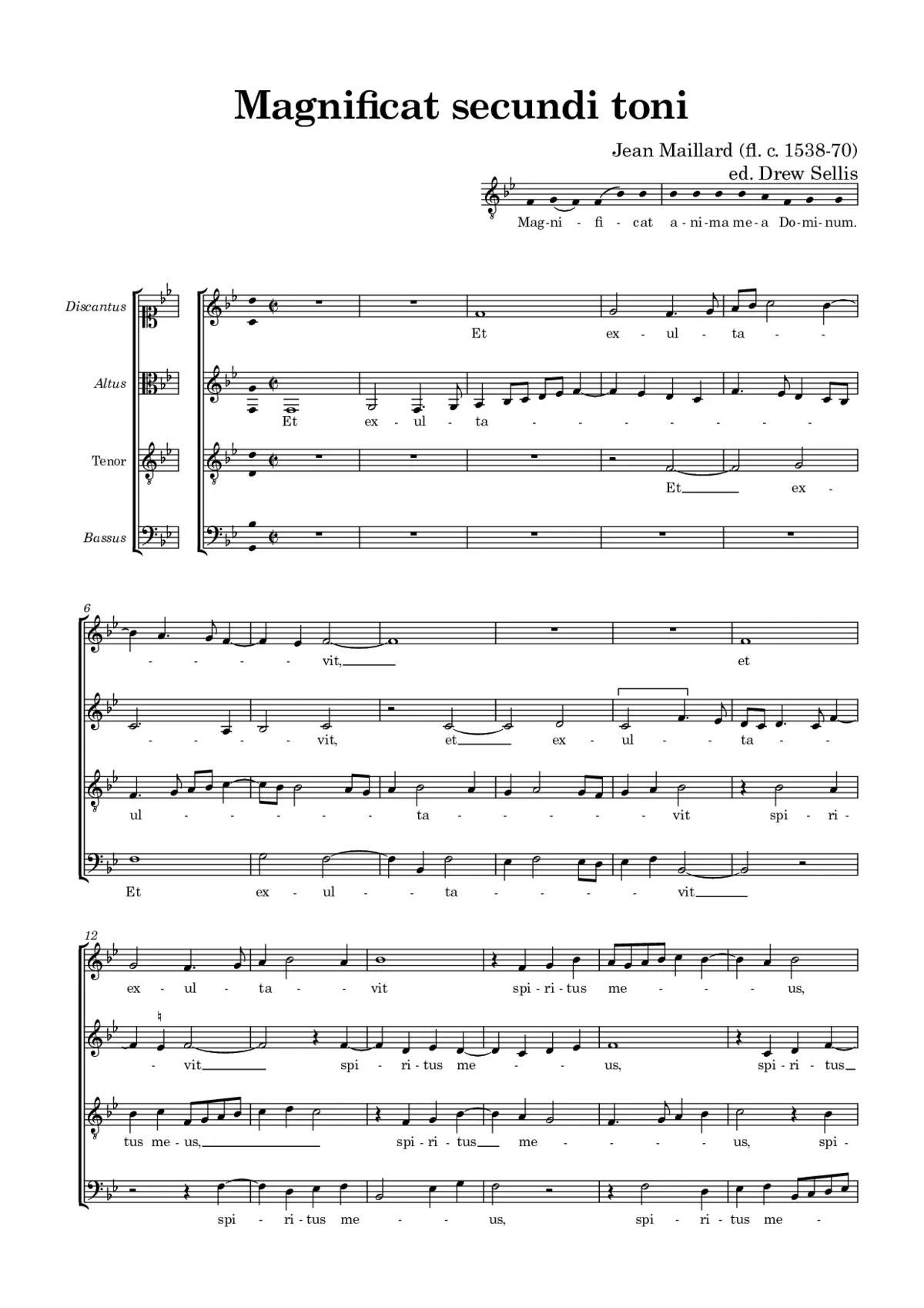 Magnificat secundi toni - Page 1