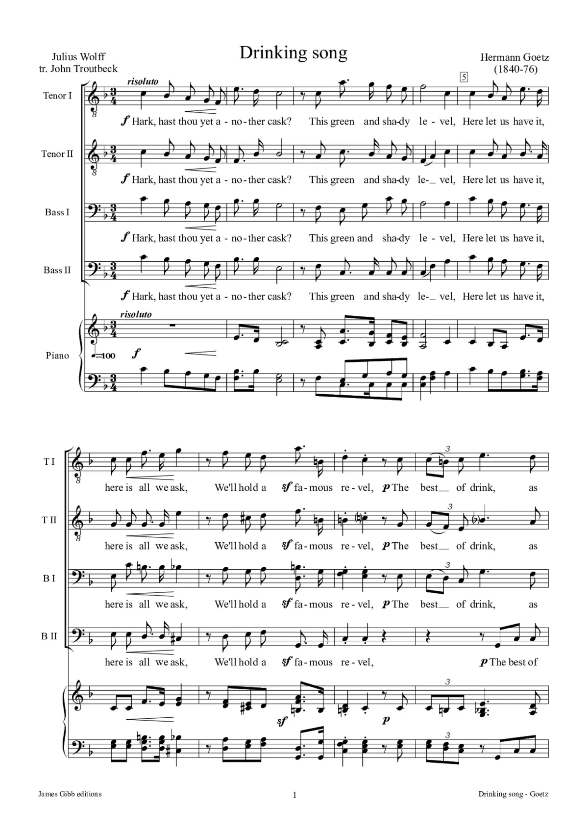 Drinking song - Page 1