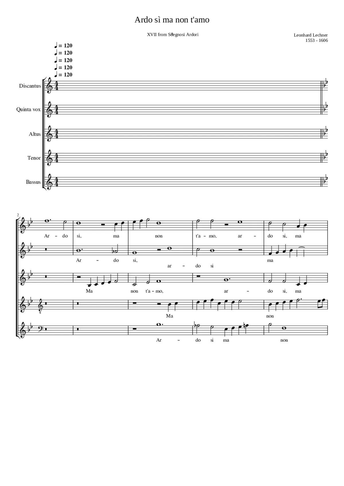 Ardo sì ma non t'amo - Page 1