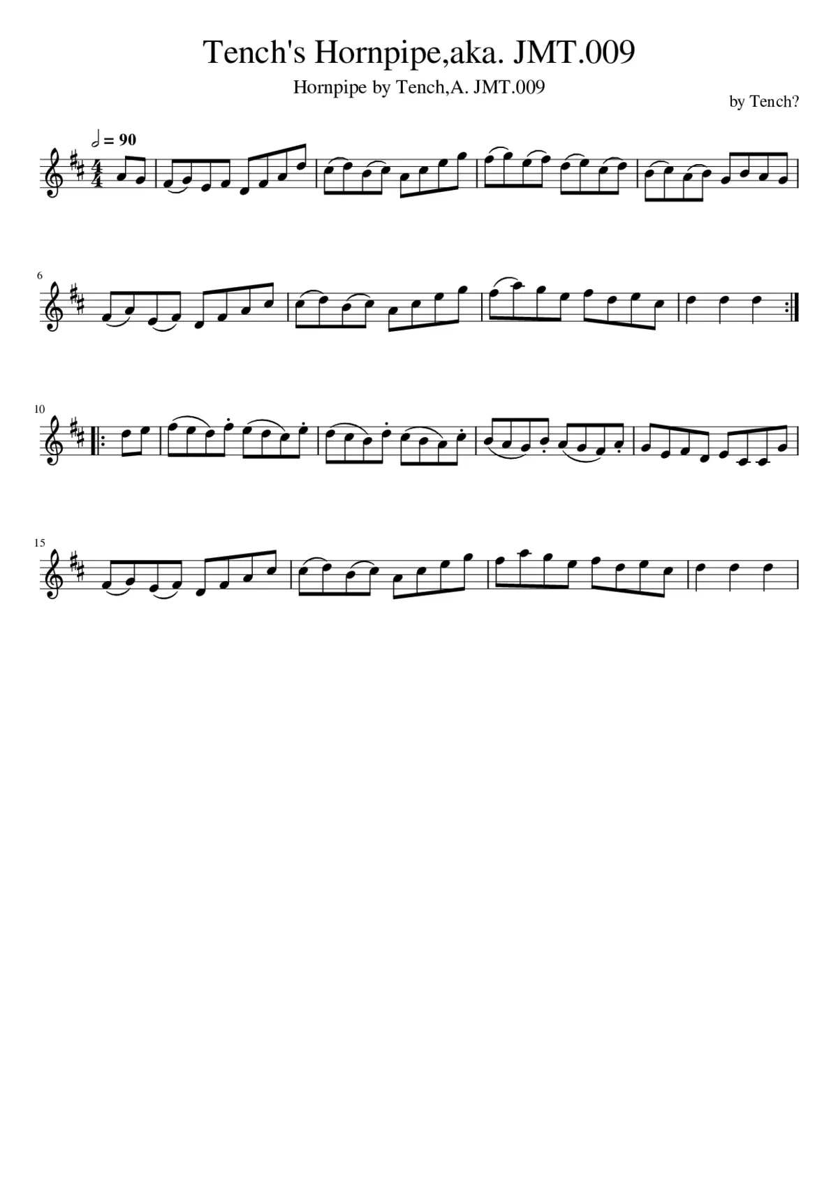 Tench's Hornpipeaka. JMT.009 - Page 1