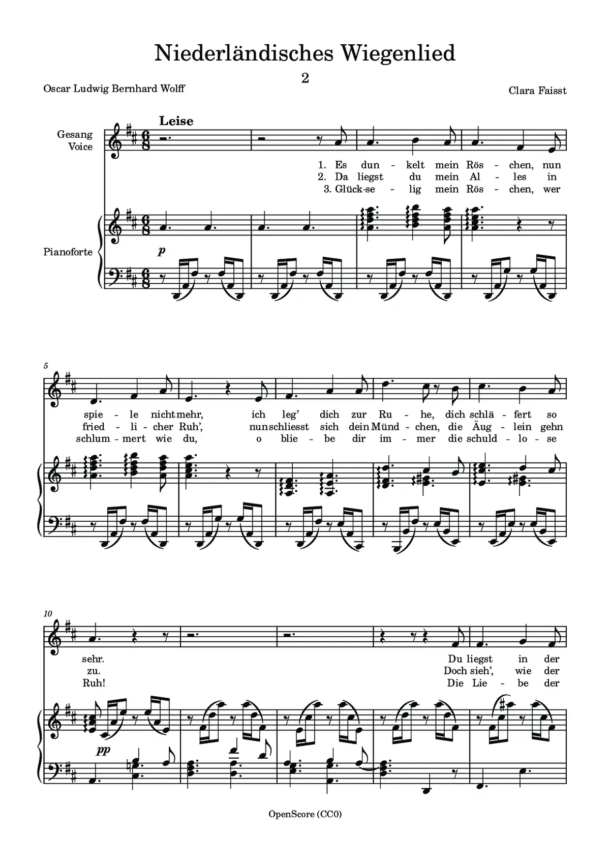 Niederländisches Wiegenlied - Page 1