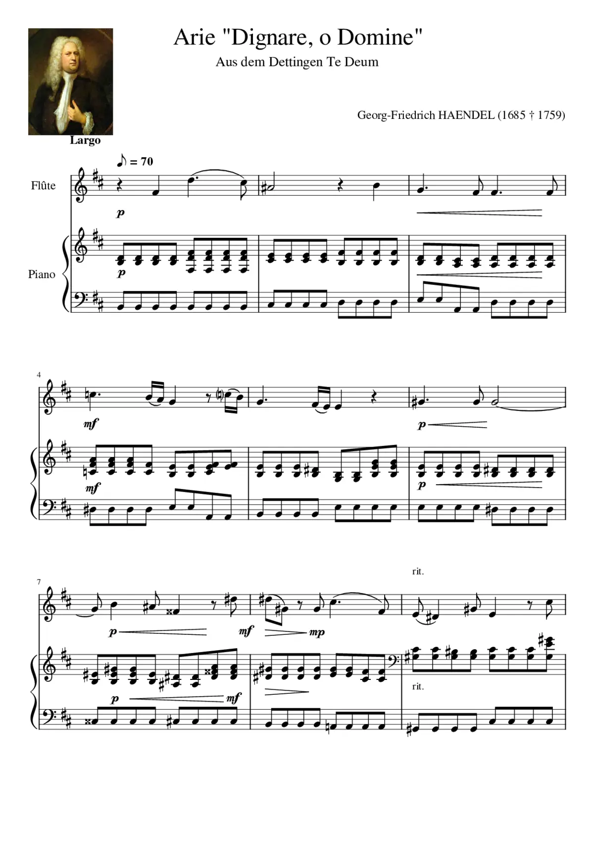 Arie Dignare o Domine-largo - Page 1