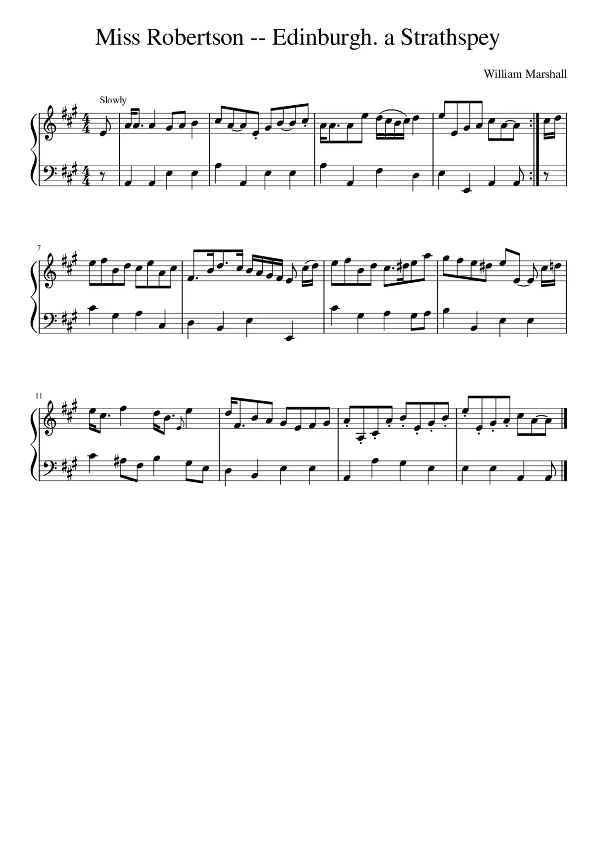 Miss Robertson -- Edinburgh. a Strathspey - Page 1