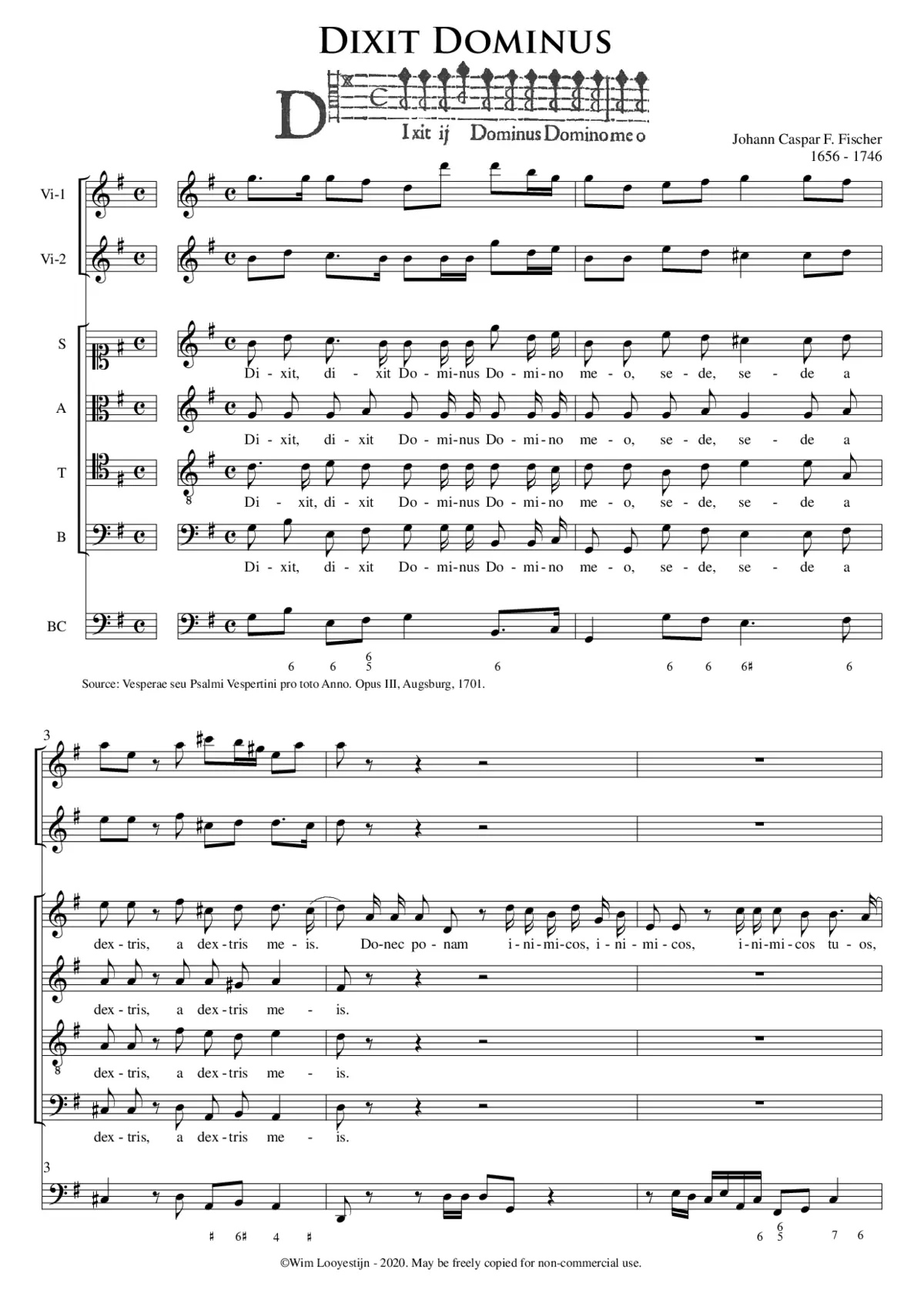 Dixit Dominus - Page 1