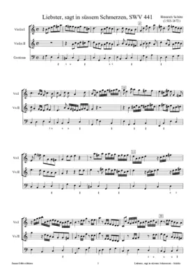 Liebster, sagt in süssem Schmerzen, SWV 441