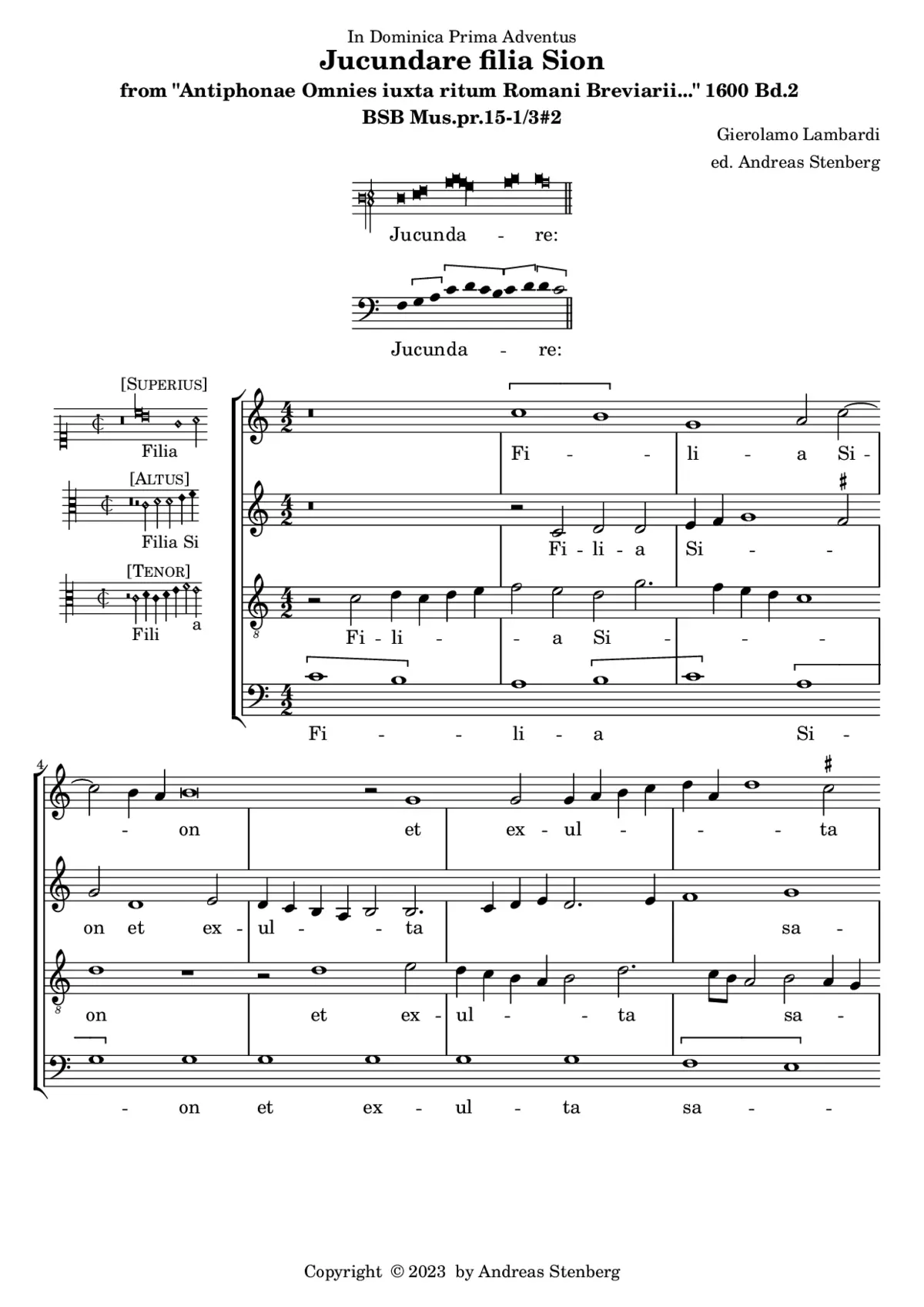Jucundare filia Sion - Page 1