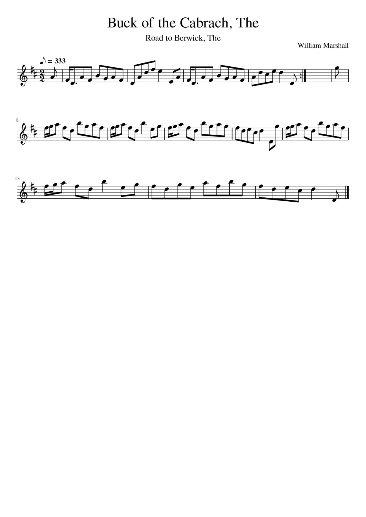 The Buck of the Cabrach - Page 1