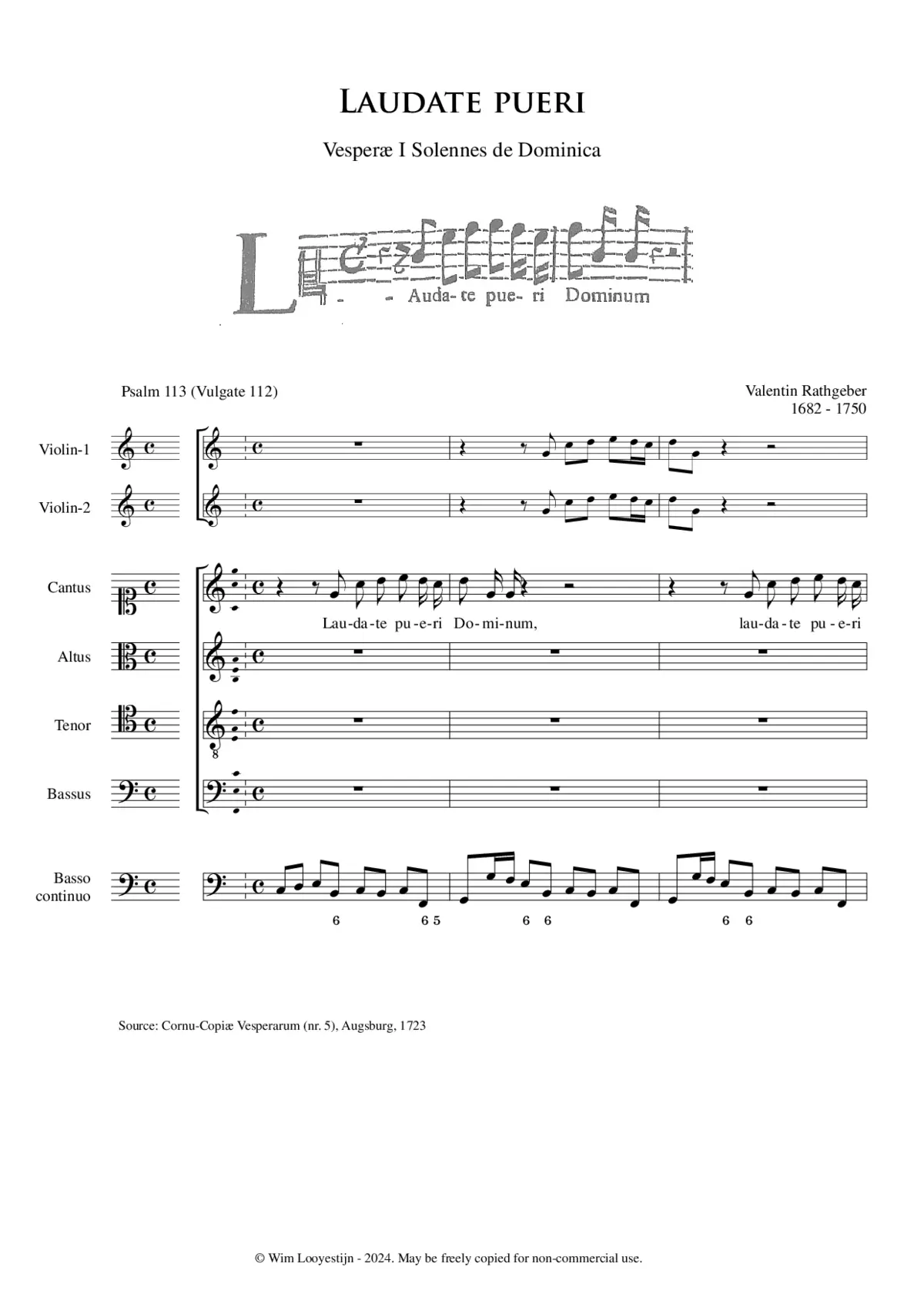 Laudate pueri, Op. II, No.5 - Page 1