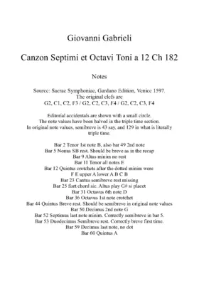 Canzon Septimi et Octavi Toni a 12