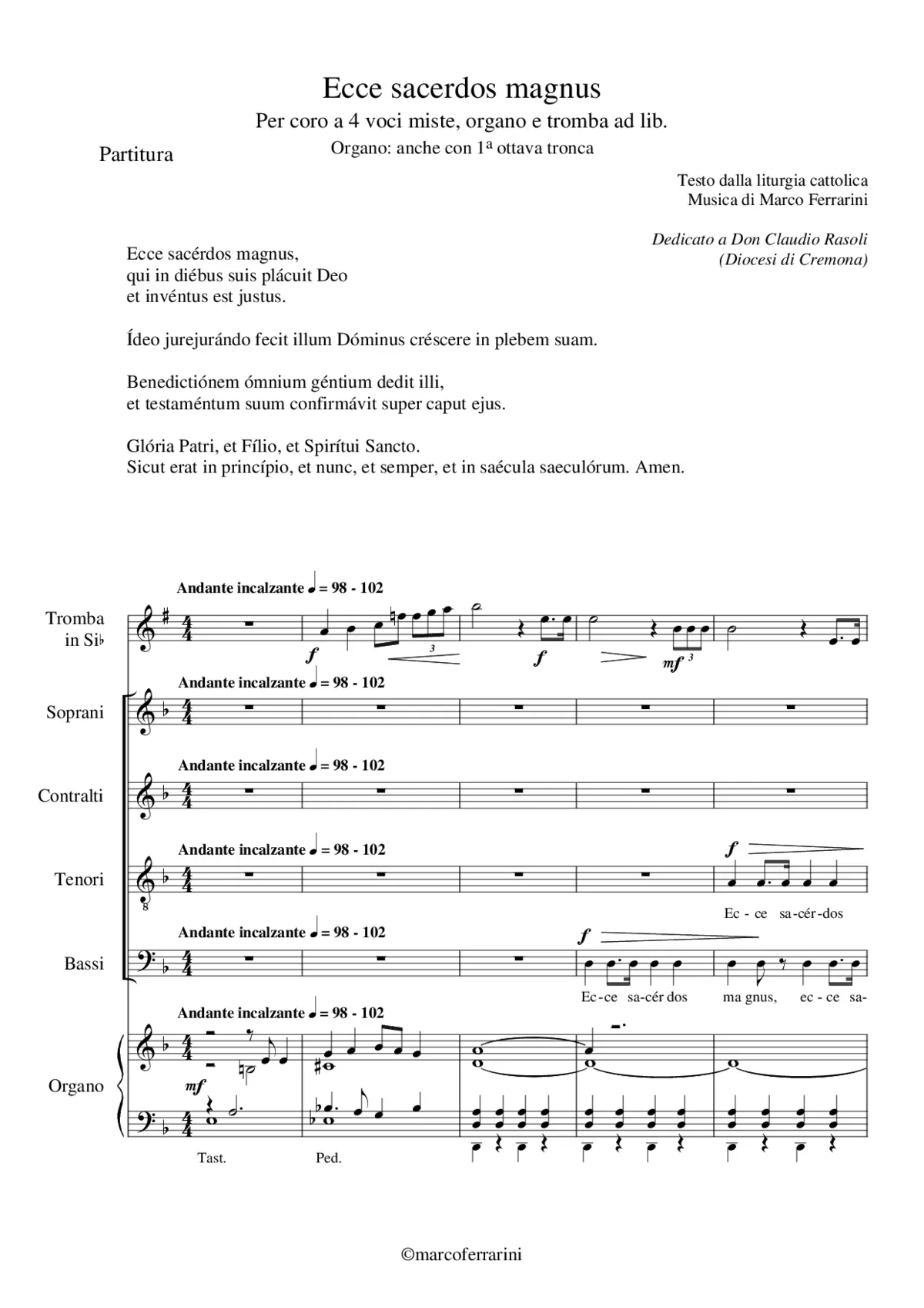Ecce sacerdos magnus - Page 1