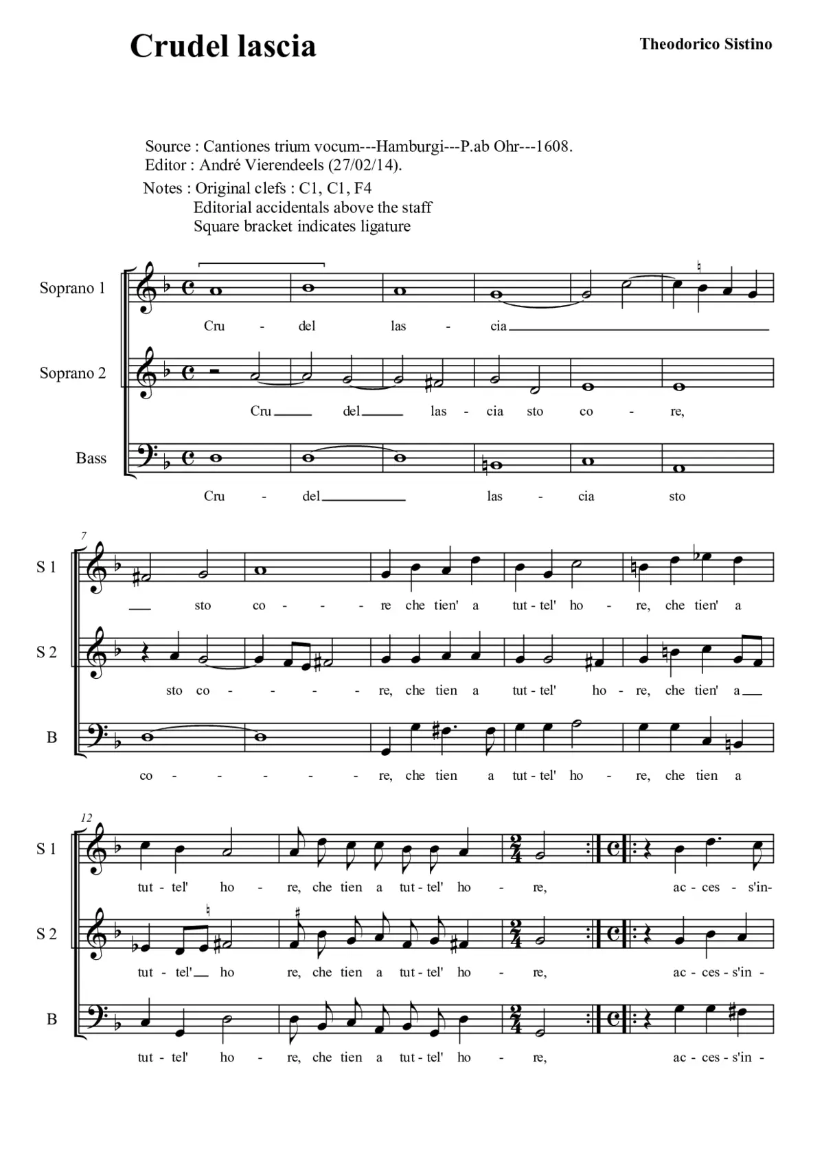 Crudel lascia - Page 1