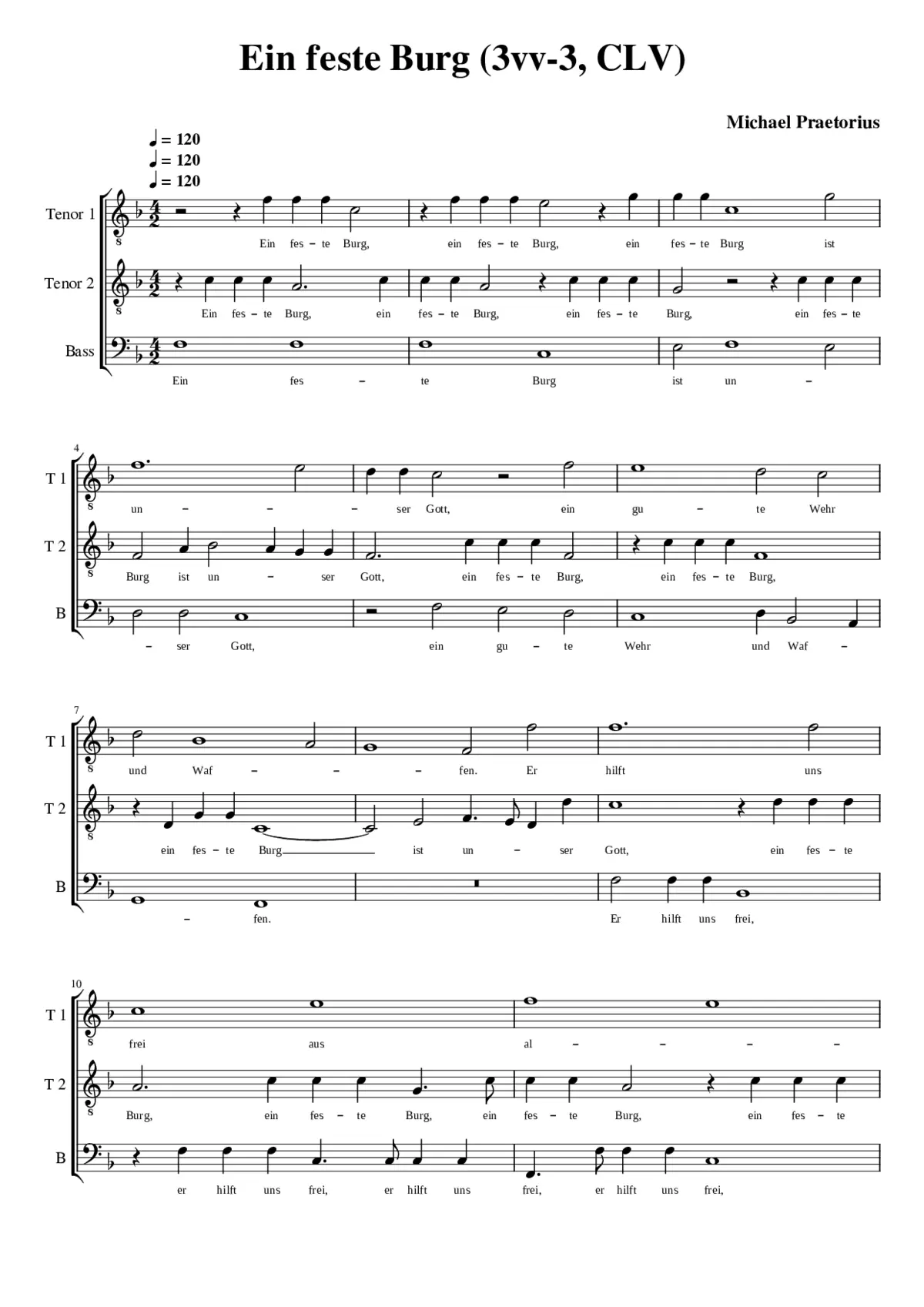 Ein feste Burg (3vv-3CLV) - Page 1