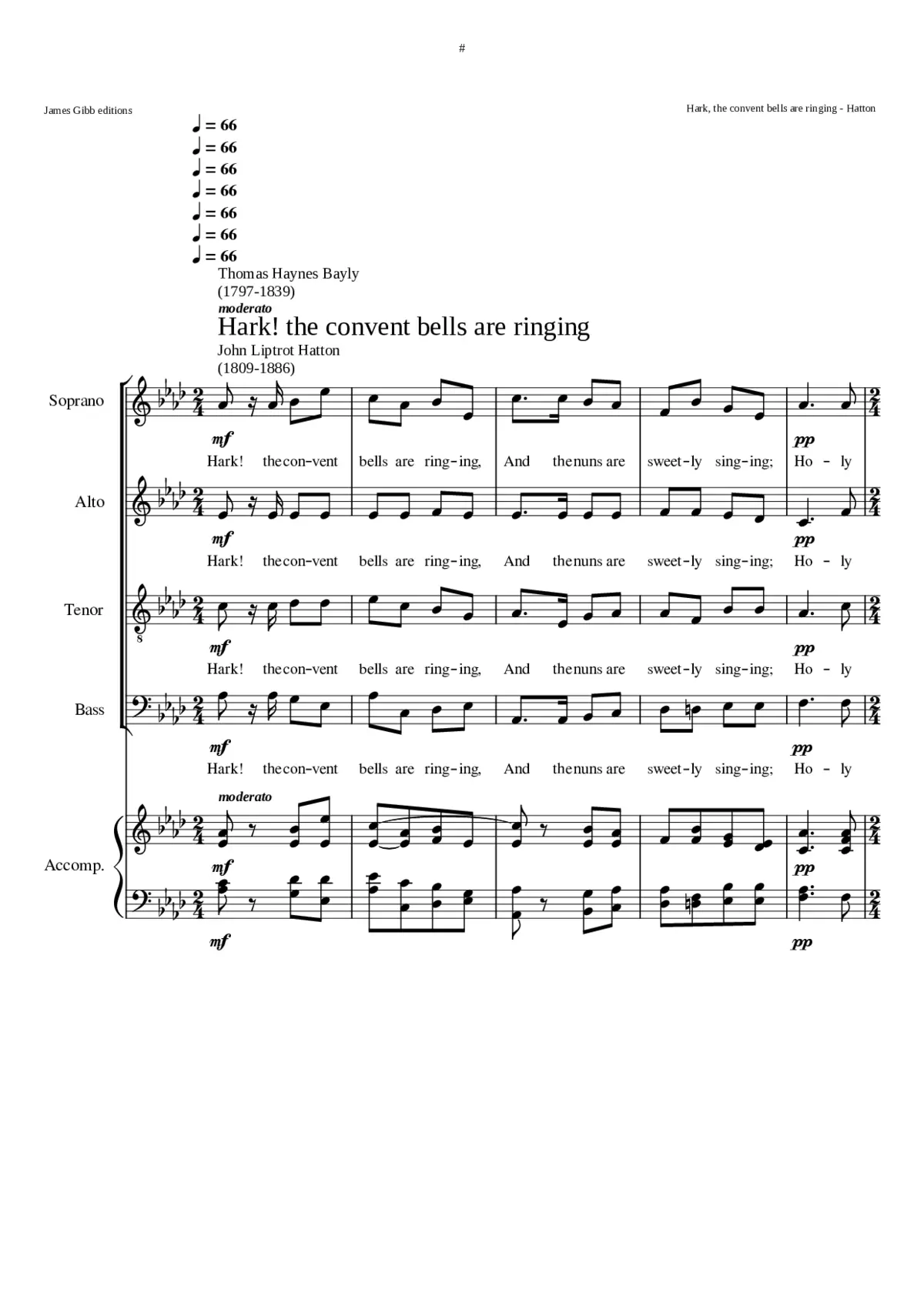 Hark! the convent bells are ringing - Page 1