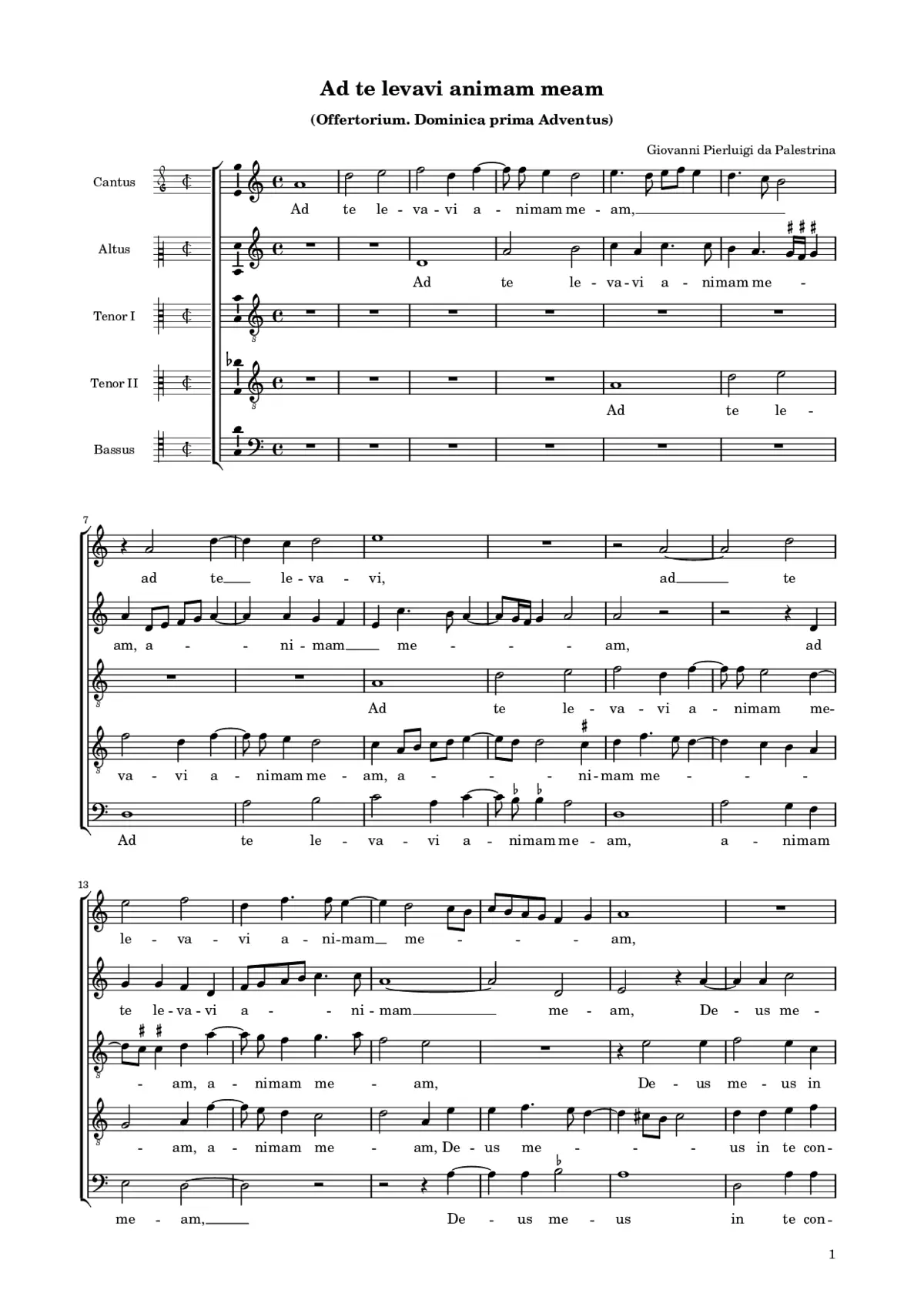 Ad te levavi animam meam - Page 1