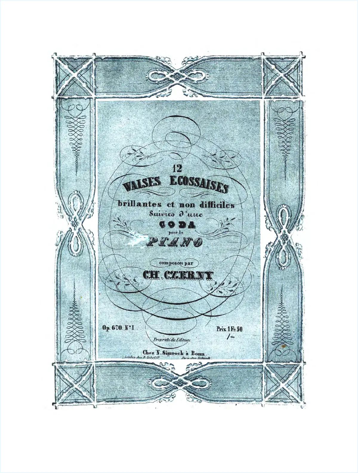 12 Valses écossaises brillantes et non difficiles, suivies d'une coda - Page 1
