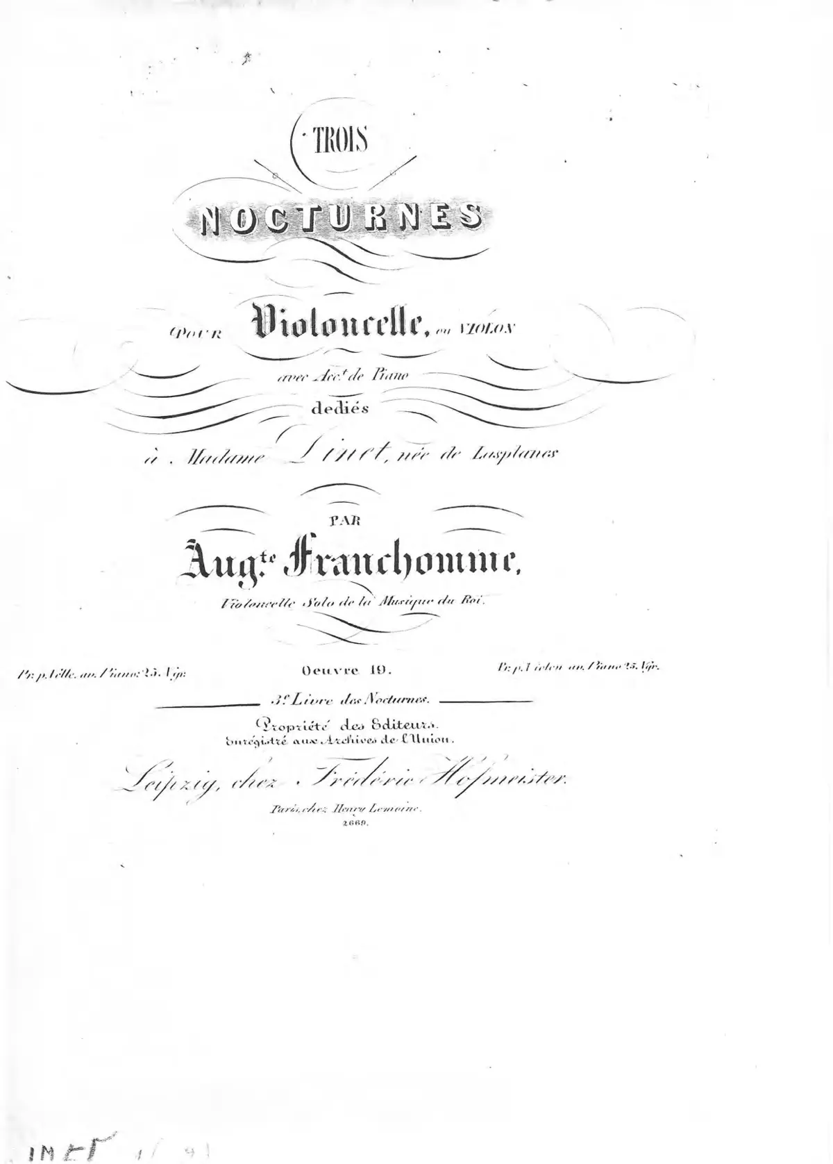 Trois Nocturnes op. 19 - Page 1