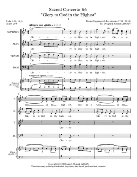 Sacred Concerto No. 6 "Glory to God"