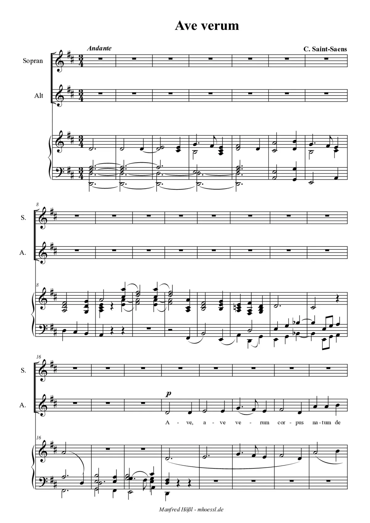 Ave verum in D major - Page 1