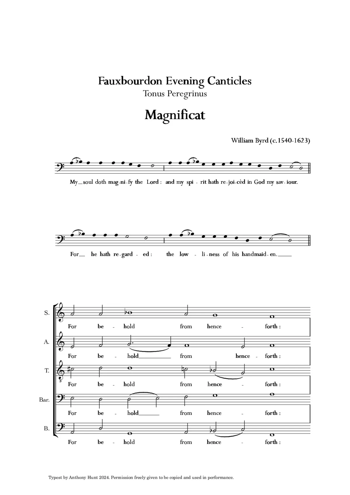 Magnificat and Nunc dimittis - Page 1