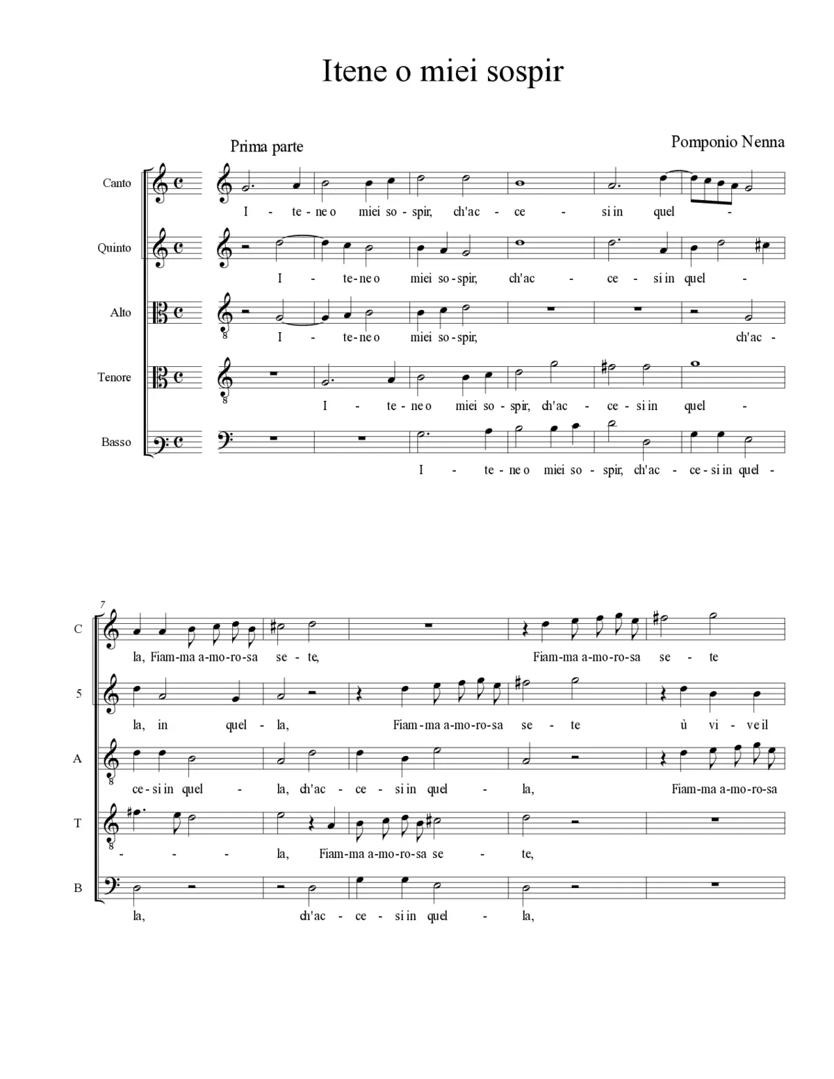 Itene o miei sospir - Page 1