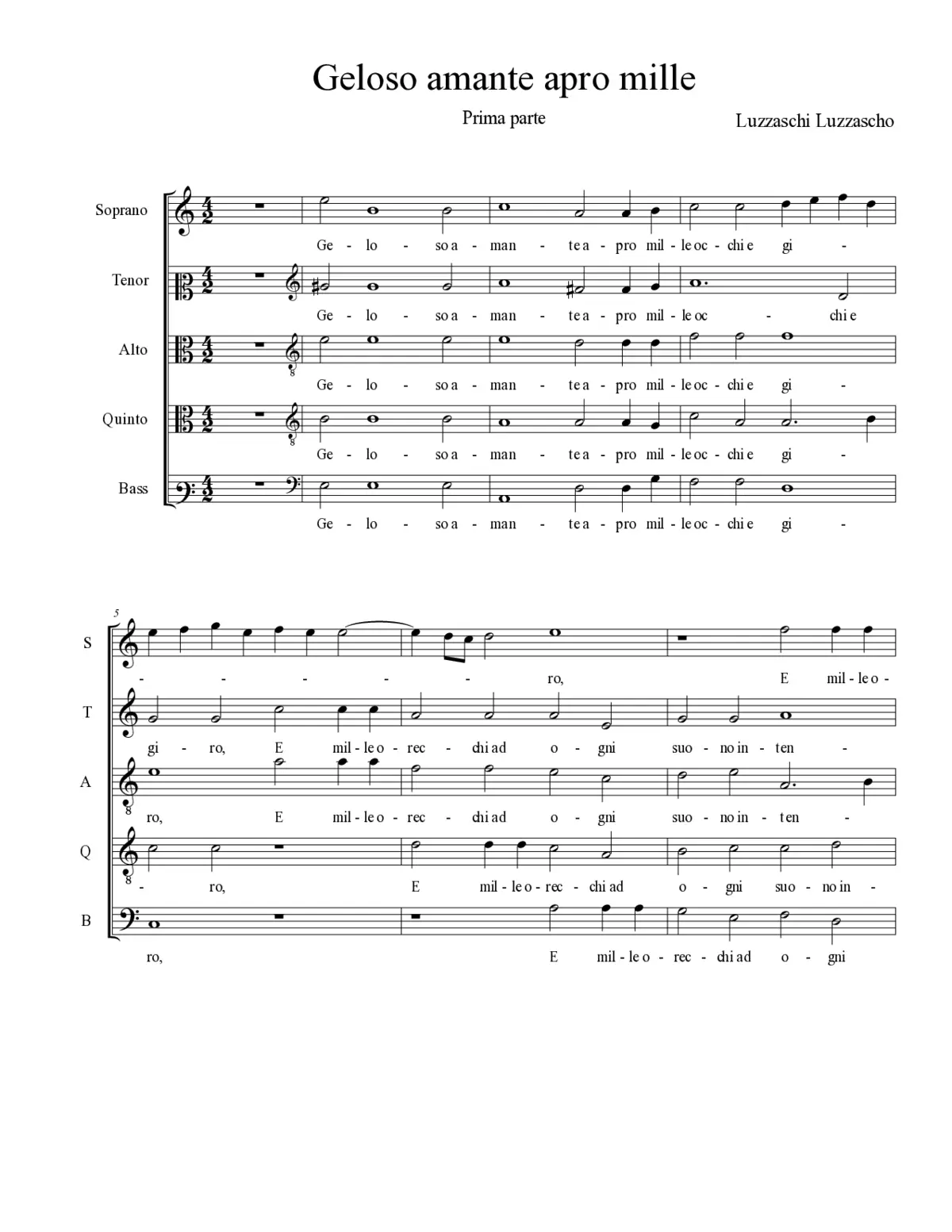 Geloso amante apro mille - Page 1