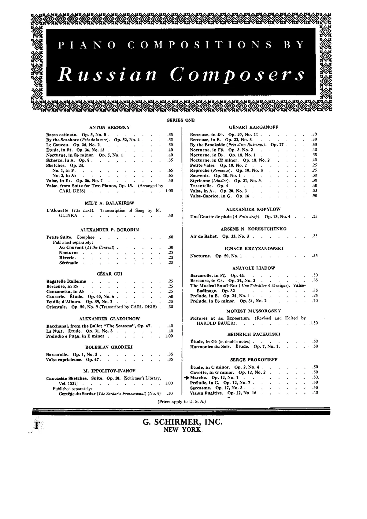 10 Pieces for Piano - Page 1