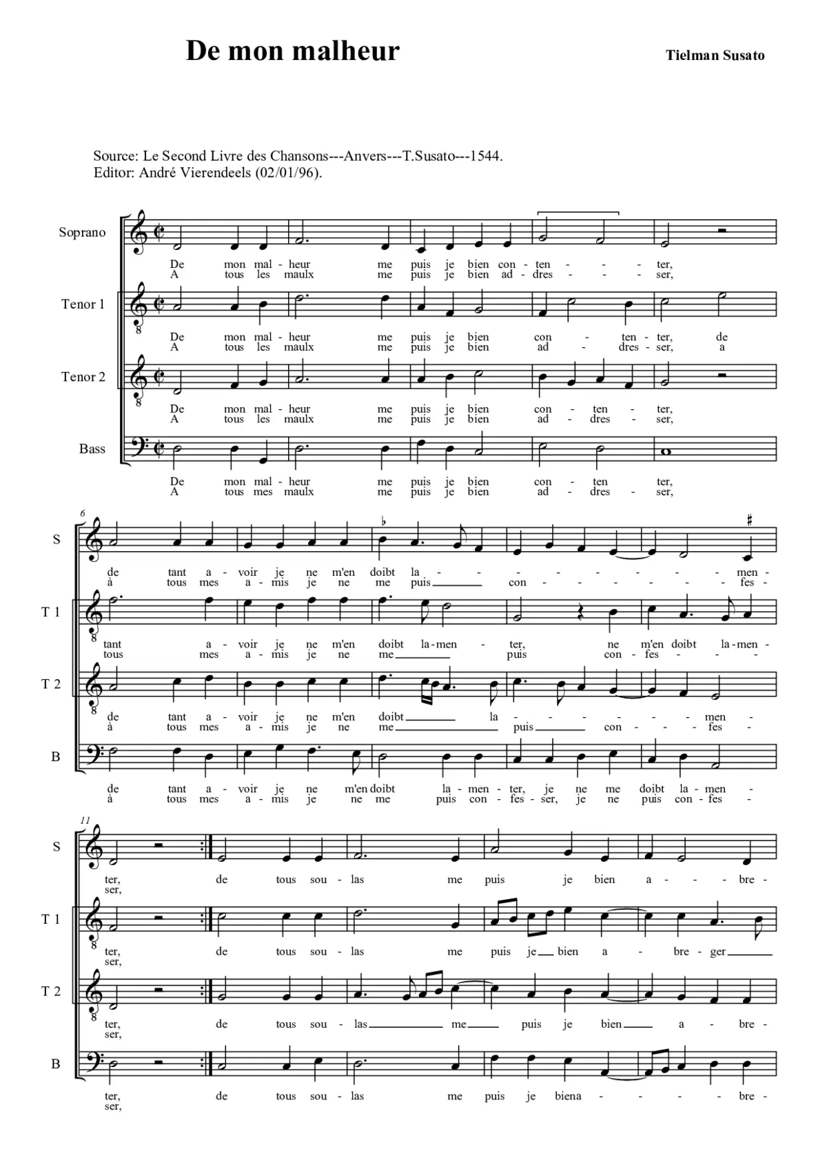 De mon malheur a 4 - Page 1