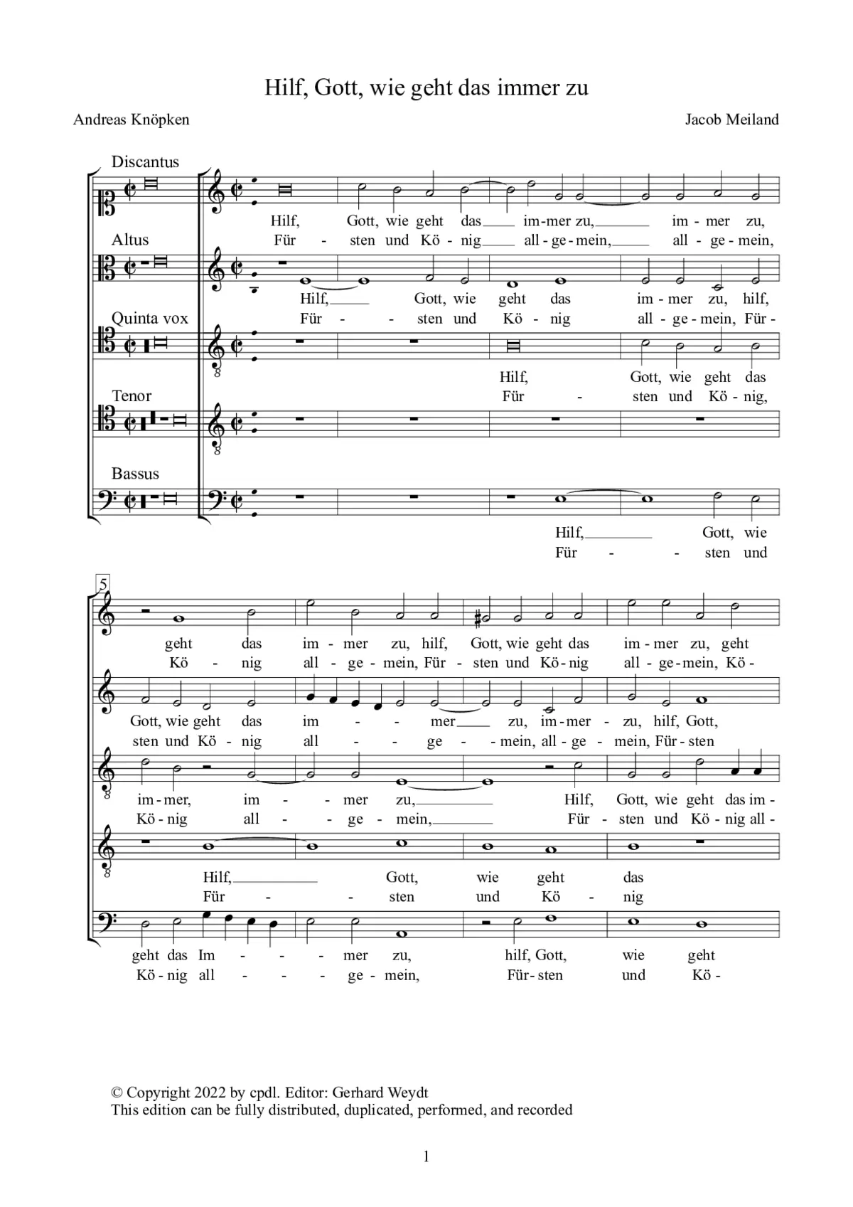 Hilf, Gott, wie geht das immer zu - Page 1