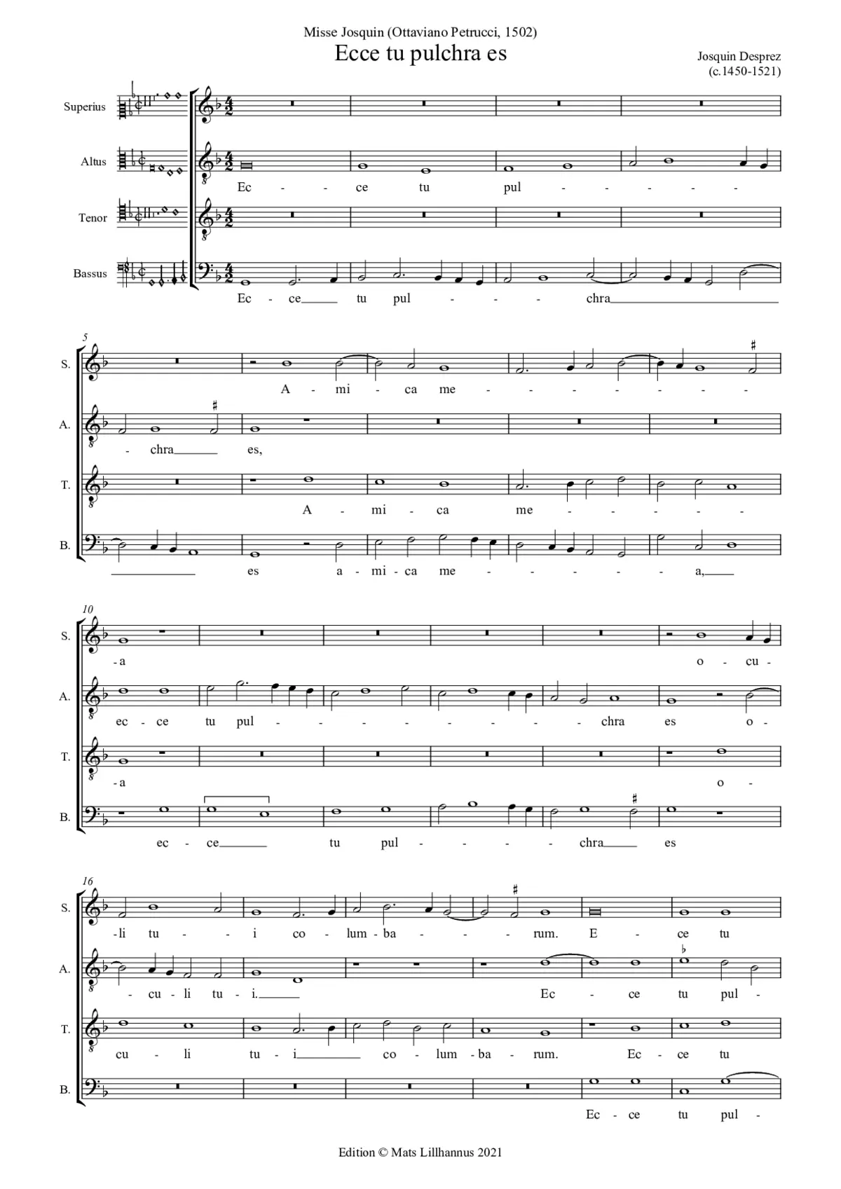 Ecce tu pulchra es - Page 1