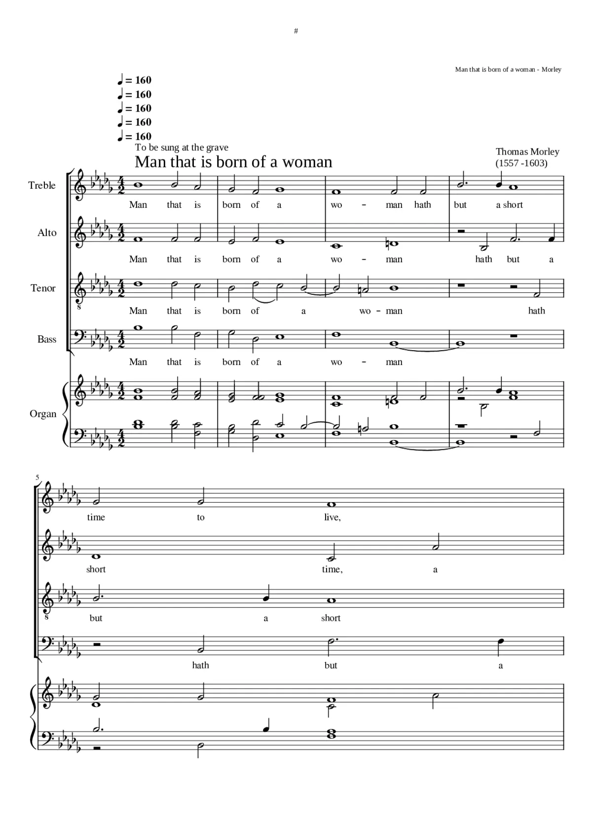 Second Dirge Anthem (Man that is born of a woman) - Page 1