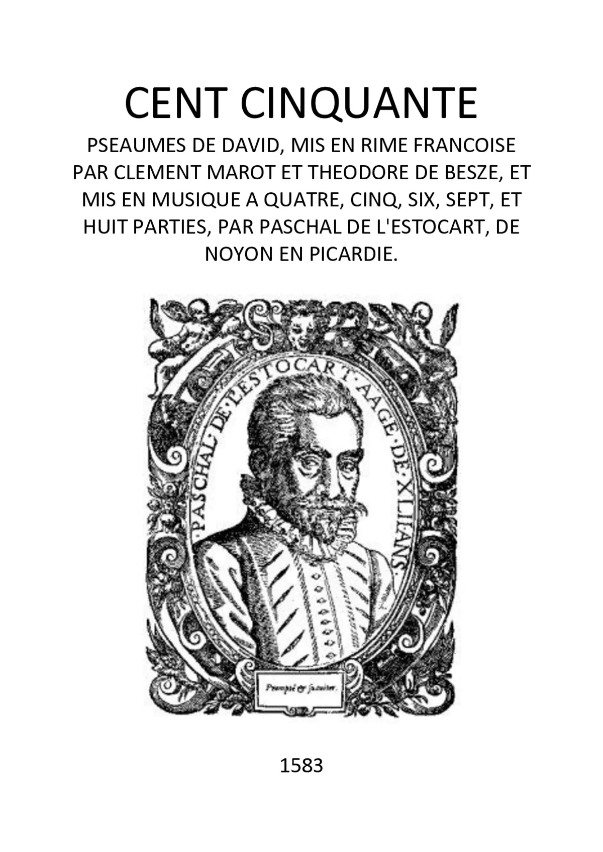 Cent Cinquante Pseaumes de David - Page 1