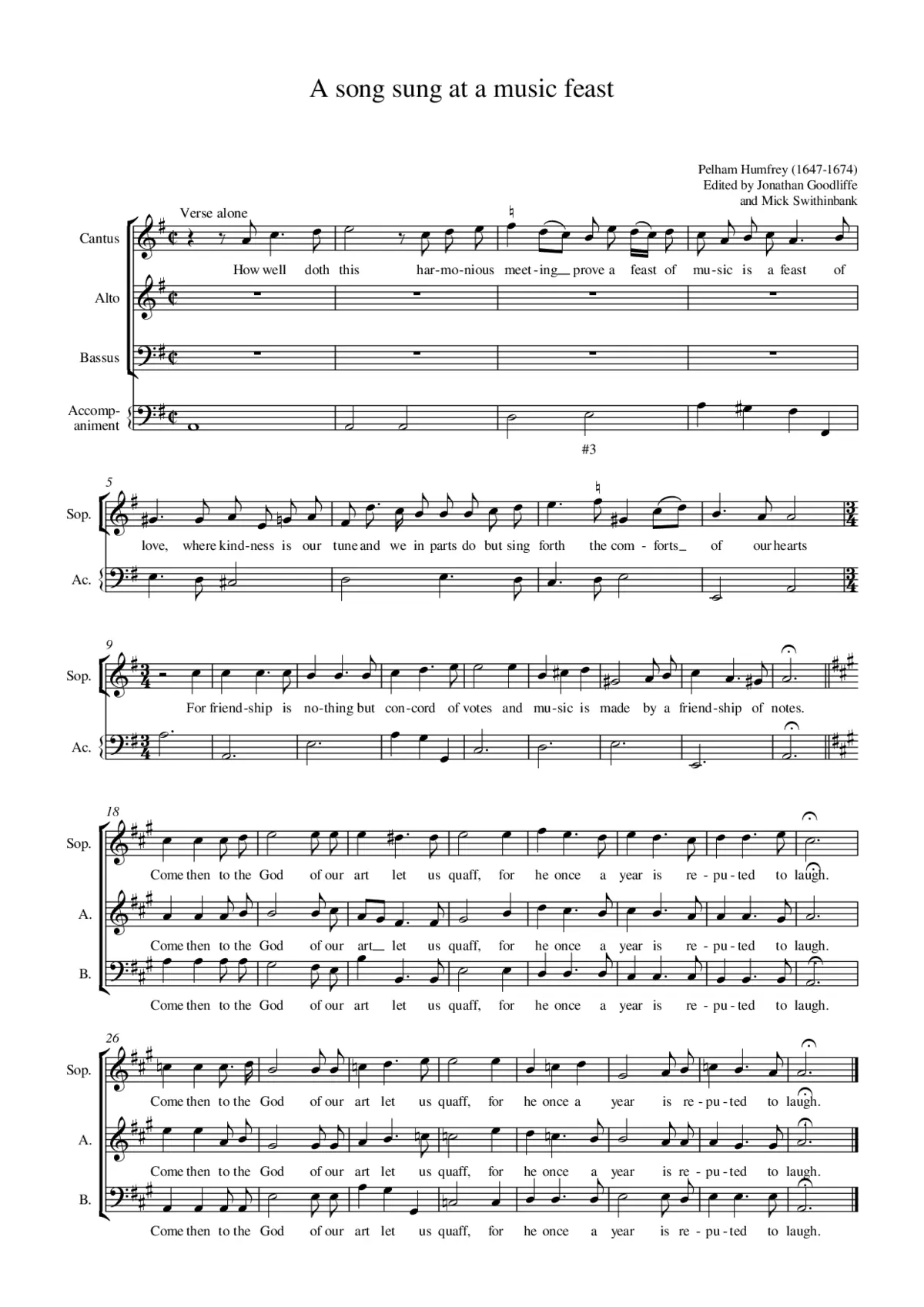 A song sung at a music feast - Page 1