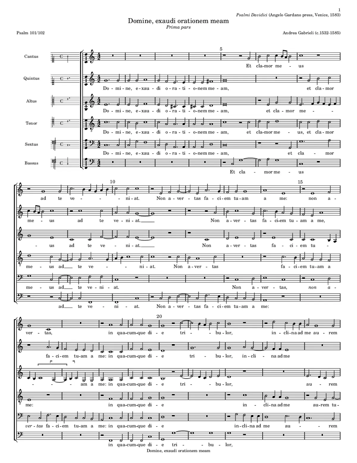 Domine, exaudi orationem meam - Page 1