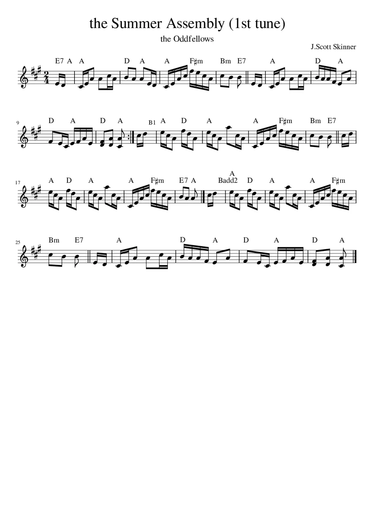 The Summer Assembly (1st tune) - Page 1